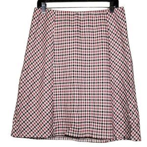 J. Jill Plaid A-line Midi Skirt Sz S